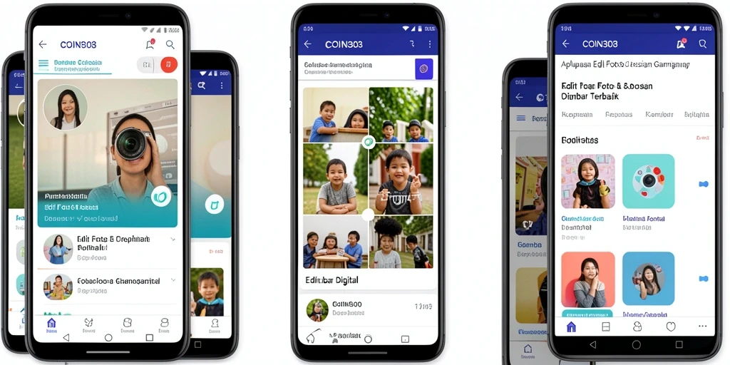 Tampilan antarmuka COIN303 untuk pengeditan gambar digital yang kreatif.