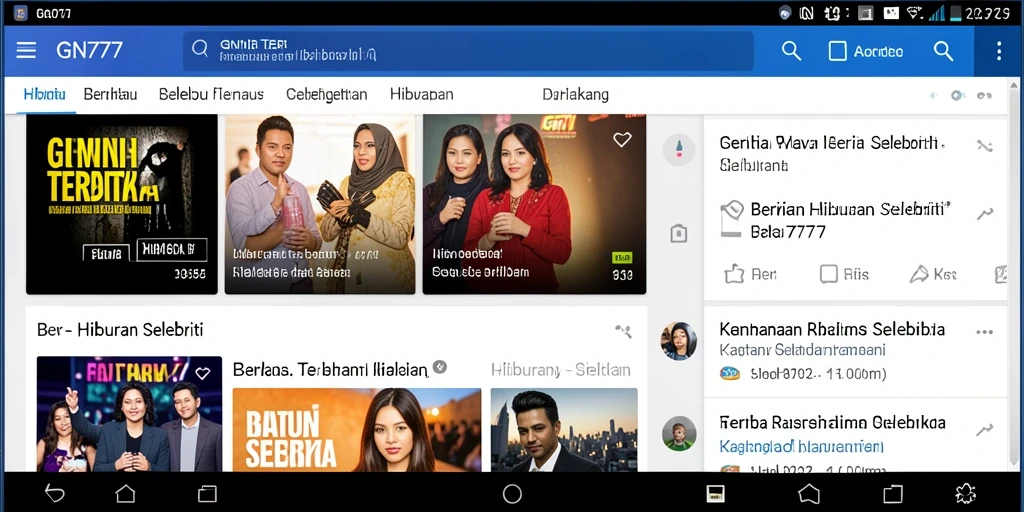 Tampilan antarmuka GN777 yang modern dan menarik.