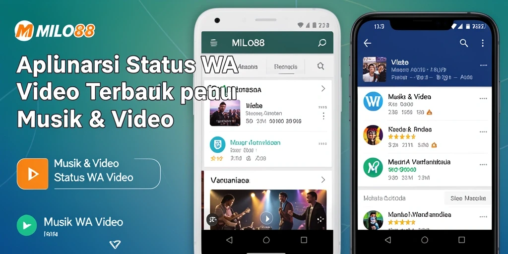 Tampilan antarmuka MILO88 yang sederhana dan menarik untuk Status WA Video.