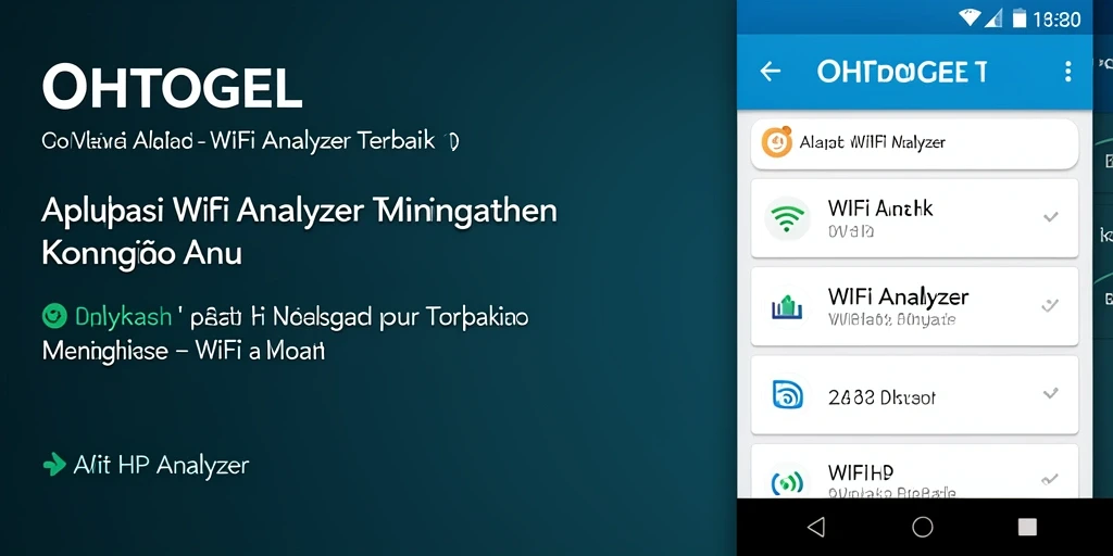 Screenshot OHTOGEL menampilkan antarmuka WiFi Analyzer yang informatif.