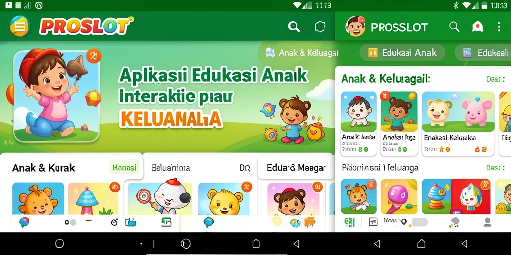 Antarmuka PROSLOT yang menarik untuk anak-anak.