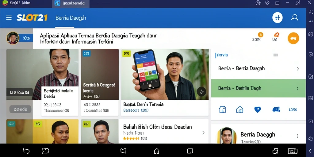 Antarmuka SLOT21 yang intuitif dengan berita daerah terkini.
